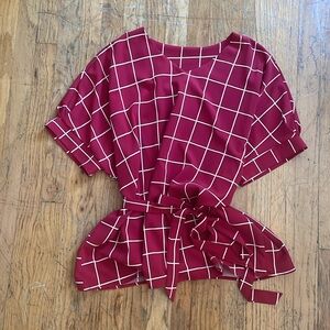 Simple business casual red blouse Sz Large